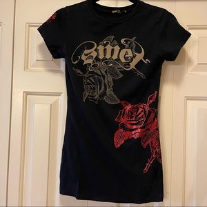 Smet Blood for Blood Rose Tee in Black